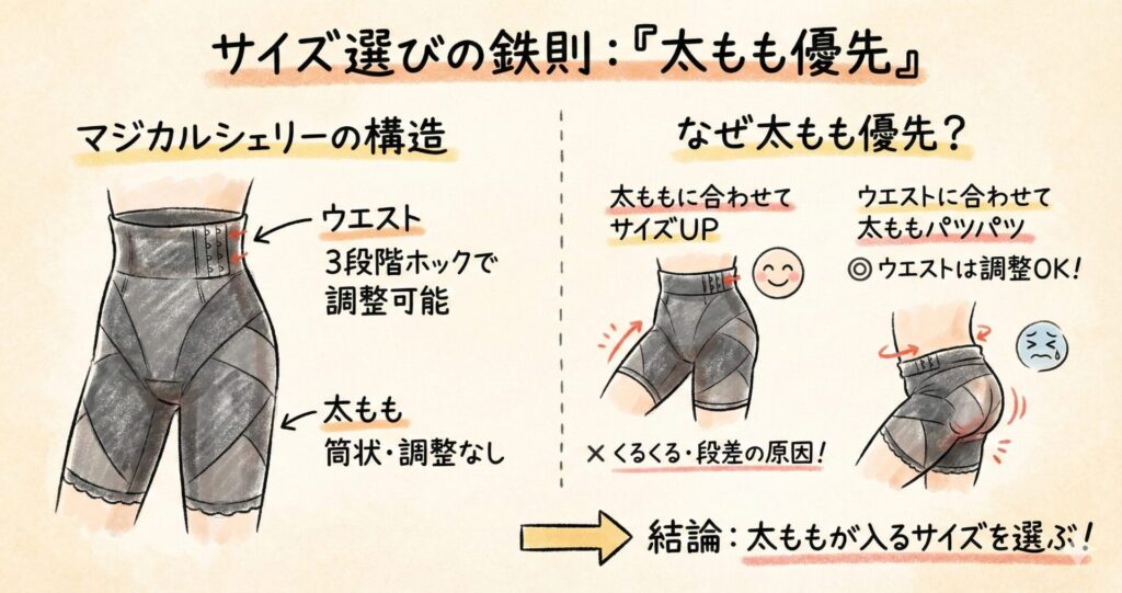 マジカルシェリー　サイズ　選び