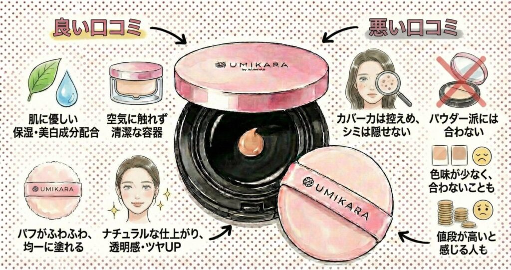 UMIKARA生ファンデーション口コミまとめ