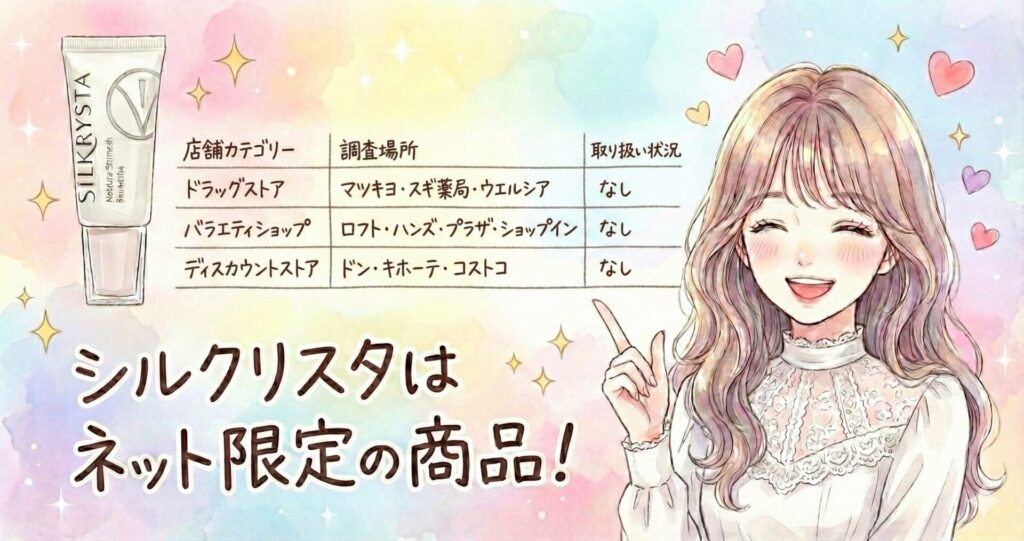 シルクリスタ 販売店 ドラッグストア ロフト