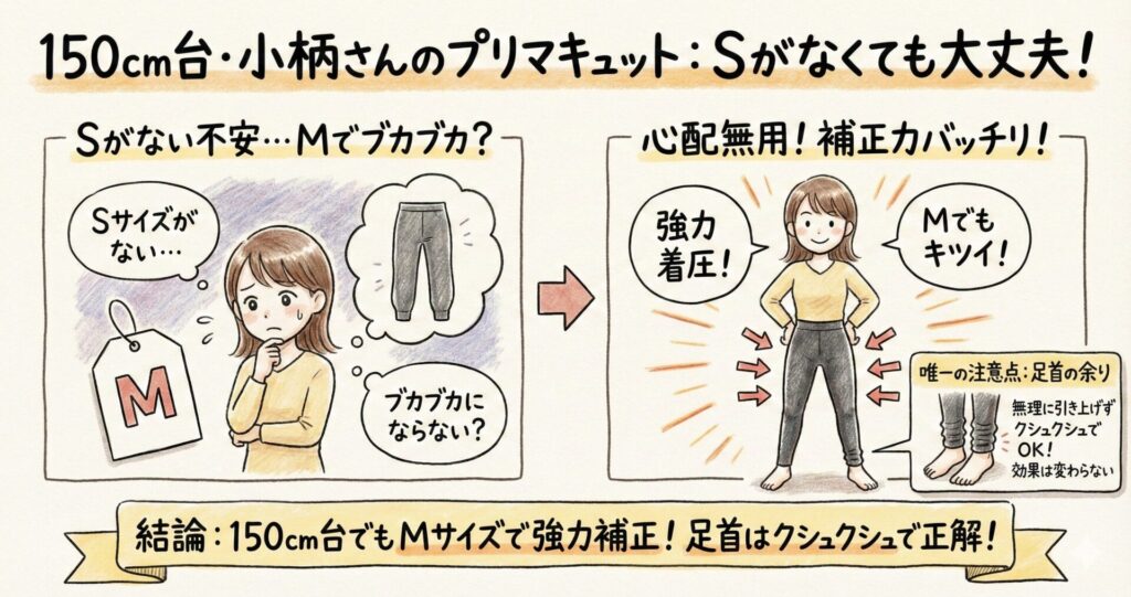 プリマキュットレギンス サイズ感