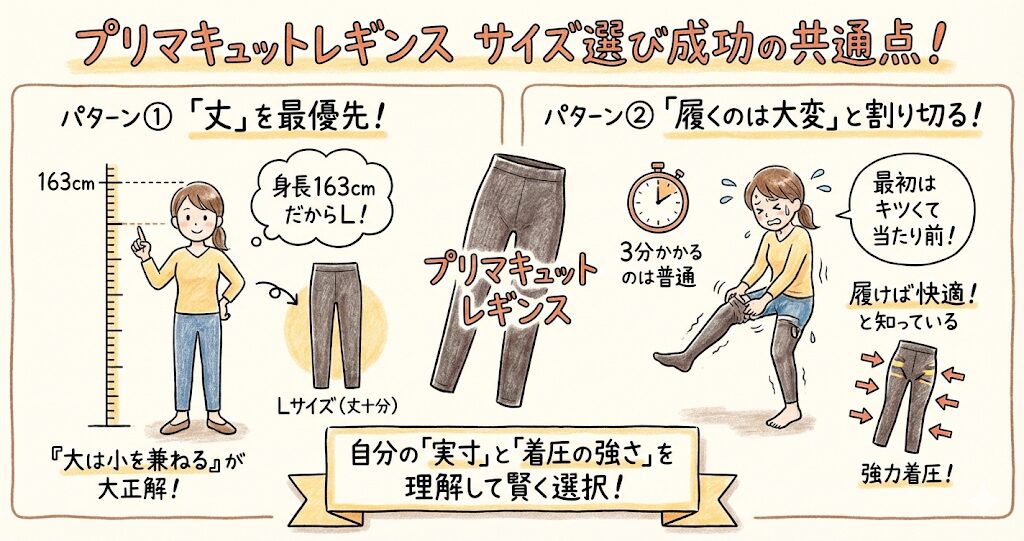 プリマキュットレギンス サイズ感